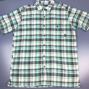 Patagonia Mens Large Shirt Plaid Organic Cotton